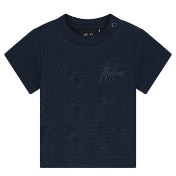 Malelions Baby Waffle Signature T-Shirt navy - 74 (6-9, Ophalen of Verzenden, Nieuw