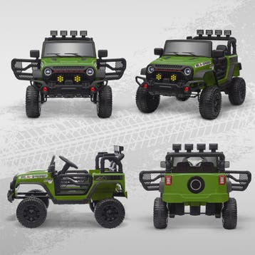 Groene Elektrische Off-road Kinderauto met 2.4 GHz Afstandsb, Verzenden, Nieuw
