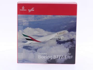 Schaal 1:500 Herpa 506809 Emirates SkyCargo Boeing 777-F..., Ophalen of Verzenden, Gebruikt