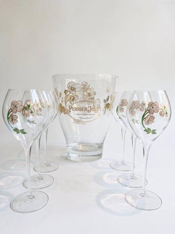Perrier-Jouët - Champagne koeler (7) - Glas, Acryl -