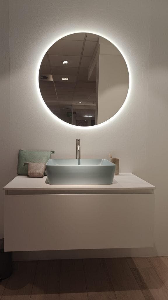 Showmodel badmeubel 100cm met waskom groen blauw - 0026, Doe-het-zelf en Verbouw, Sanitair, Wastafel, Nieuw, Ophalen