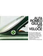 1969 ALFA ROMEO GIULIA GT VELOCE BROCHURE DUITS, Boeken, Nieuw, Alfa Romeo, Author