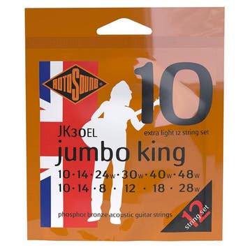 Rotosound JK30EL snaren set acoustic 12 phosphor bronze, Ophalen of Verzenden, Nieuw