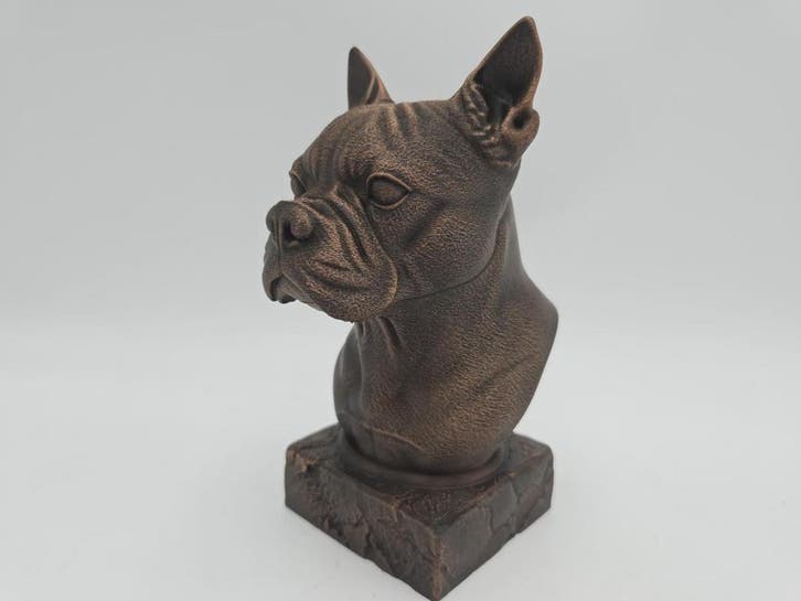 Bust of a boston terrier dog statue - home decor dog lover h, Verzamelen, Beelden en Beeldjes, Nieuw, Verzenden