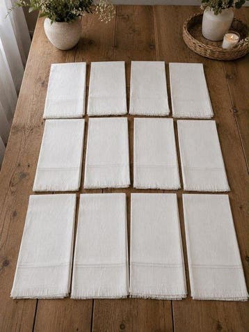 Tovaglioli puro lino anni 70 - Servet (12) - 50 cm - 50 cm
