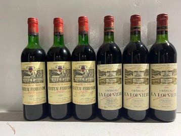 1976 x 3 Chateau Ferrande & 1981 x 3 Chateau La Louvière -, Nieuw