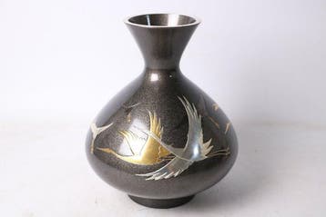 Vaas - Brons - Japan - Originele Tomobako-doos - Takaoka, Antiek en Kunst