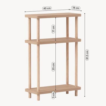 Staand rek Nampernu 62x40x18 cm met deur opbergvakken cappuc, Verzenden, Nieuw