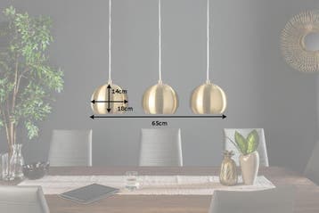 Hanglamp GOLDEN BALL 3s metaal goud - 39440, Ophalen of Verzenden, Nieuw