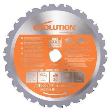 Zaagblad Evolution 185mm multipurpose metaal/alu/hout | R..., Verzenden, Nieuw