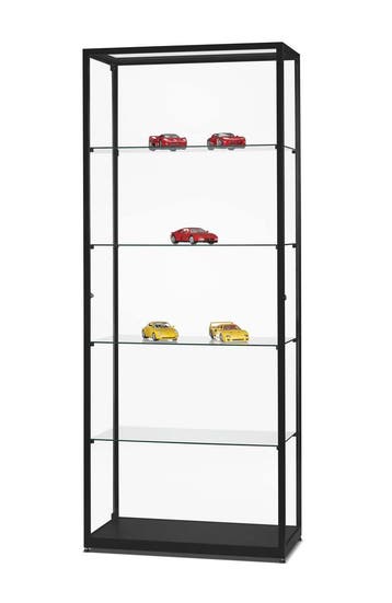 Vitrine WMS 800 zwart met draaideuren aan de zijkant, Nieuw in verpakking