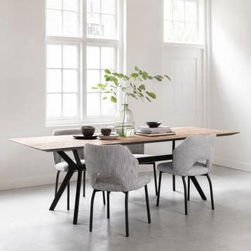 *WOONWINKEL* DTP Home Metropole Design Eettafel Teak Hout 25, Huis en Inrichting, Tafels | Eettafels, Verzenden, Nieuw