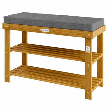 Schoenbank FSC-gecertificeerd acaciahout 70x33x48cm, Verzenden