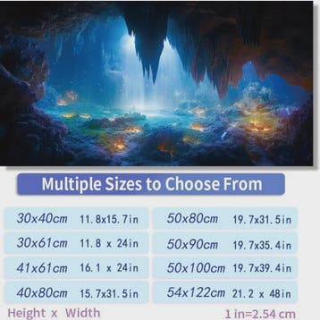 3D Aquarium Achtergrond Poster - Onderwater Grot Landschap D, Dieren en Toebehoren, Vissen | Aquaria en Toebehoren, Verzenden