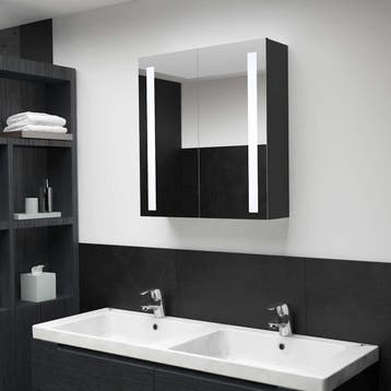 vidaXL Badkamerkast met spiegel en LED 62x14x60 cm, Verzenden, Nieuw