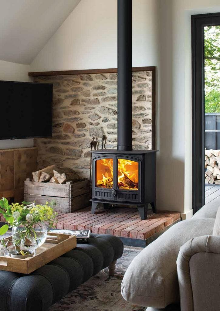 Hunter Herald 14 kW Eco-design CV houtkachel, Huis en Inrichting, Kachels, Houtkachel, Vrijstaand, Nieuw, Hout, Ophalen of Verzenden