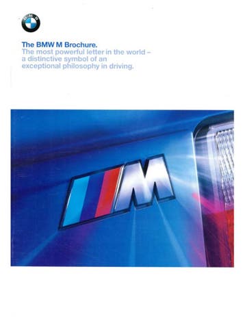 1998 BMW M PROGRAMMA BROCHURE ENGELS, Nieuw, BMW, Author