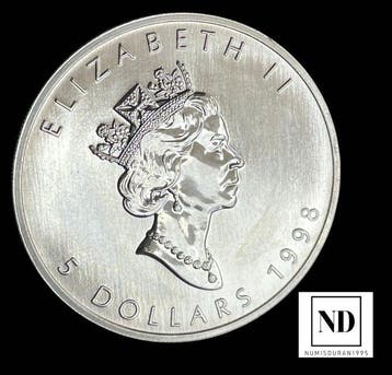 Canada. Elizabeth II. 5 Dollars 1998 - Canadá