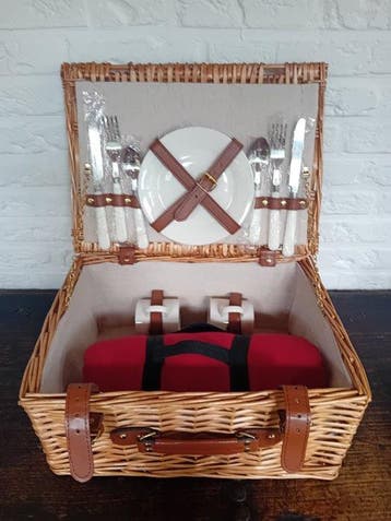 Picknickmand - Aardewerk, Rattan - 2 persoons