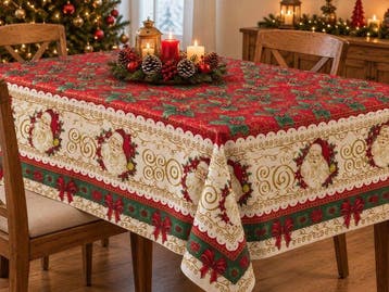 Kerstman-tafelkleed - Tafelkleed - 2.4 m - 1.44 m, Antiek en Kunst
