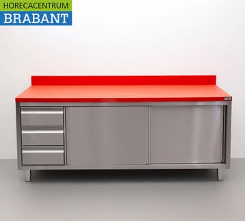 HCB RVS Polyethyleen PE Werkkast Kast Snijtafel Premium-line, Ophalen of Verzenden, Nieuw in verpakking