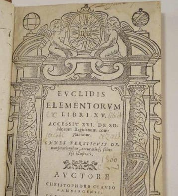 EUCLID; CLAVIUS, Christophorus - FIRST EDITION Euclidis, Antiek en Kunst, Antiek | Boeken en Bijbels