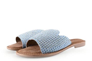 Lazamani Slippers in maat 39 Blauw, Kleding | Dames, Schoenen, Slippers, Lazamani, Zo goed als nieuw, Verzenden