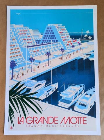 Monsieur Z - Original Travel Poster  La Grande Motte