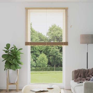 vidaXL Venetiaanse jaloezie Lichtbruin met Patroon 213 x 120, Huis en Inrichting, Stoffering | Gordijnen en Lamellen, Verzenden