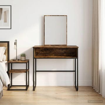 vidaXL Plafondtafel Gerookt eiken 81 x 40 x 131 cm Bewerkt, Verzenden, Nieuw