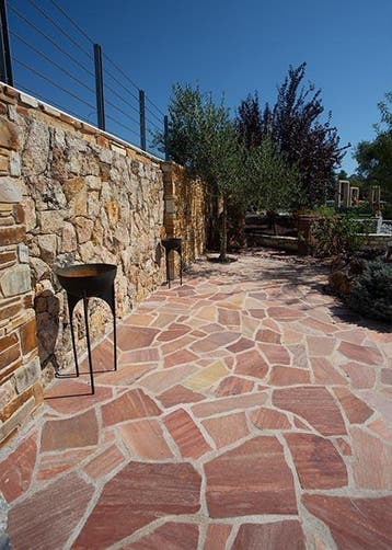 Brasil Rosso Flagstones / Flagstone Brasil Rosso, Nieuw, Natuursteen, Terrastegels