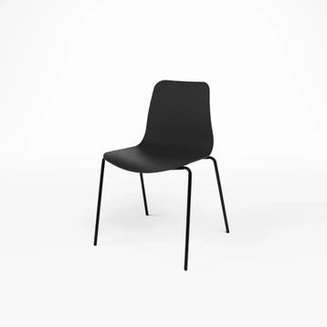 curvo stapelstoel | zwart |  54 x 50 x 79 cm  | 4 stuks, Verzenden, Nieuw in verpakking