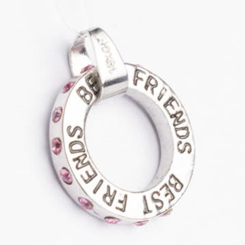 Be Charmed best friends bedel zilver met een rhodium laag..., Ophalen of Verzenden, Nieuw, Bedel