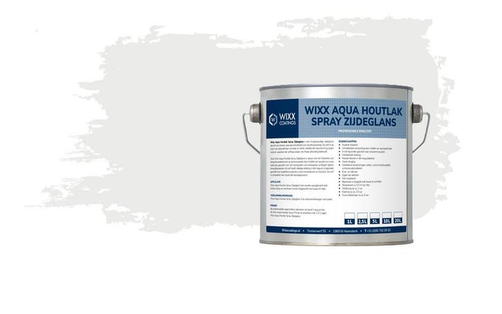 Wixx Aqua Houtlak Spray Zijdeglans RAL 9003 | Signaalwit, Doe-het-zelf en Verbouw, Verf, Beits en Lak, Lak, Wit, Nieuw, Minder dan 5 liter