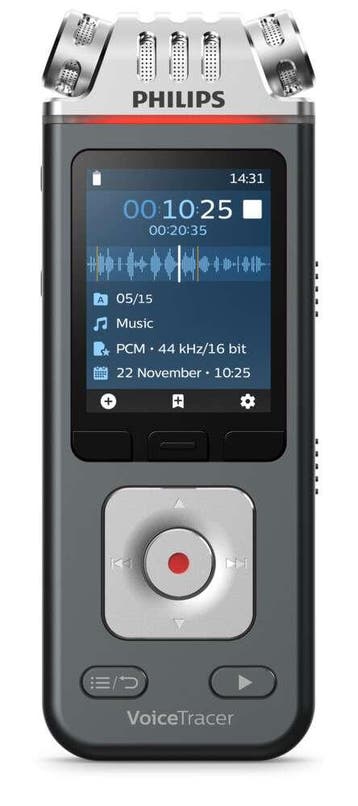 Philips VoiceTracer Zwart, Grijs (Voice recorders -digital-), Verzenden, Nieuw