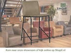 Leren barkruk laag Favor - Granada Taupe (taupe/bruin) -, Huis en Inrichting, Barkrukken, 60 tot 90 cm, Nieuw, Leer, Ophalen of Verzenden