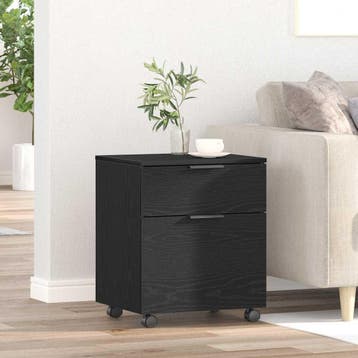 vidaXL Bestandenkast met lade Zwart Eiken 45 x 38 x 54 cm, Huis en Inrichting, Kasten | Overige, Verzenden, Nieuw