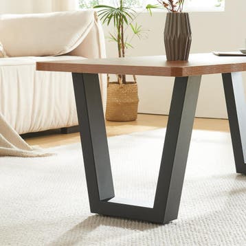 Stalen onderstel Lalling set van 2 tafelpoot 43x25/40 cm zwa, Verzenden, Nieuw