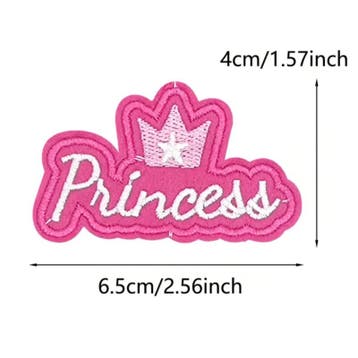 Embleem - princess - 4 x 6.5 cm - applicatie - opstrijken..., Ophalen of Verzenden, Nieuw, Overige typen