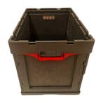 Klapkrat, 600x400x420 mm, euronorm, grijs kunststof,, Gebruikt, 40 tot 60 cm, 50 tot 75 cm, Ophalen of Verzenden