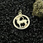 Gouden sterrenbeeld hanger Steenbok (Hanger of bedel), Ophalen of Verzenden, Gebruikt, Goud, Overige merken