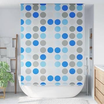 vidaXL Rolgordijn voor douche cirkel 140x240 cm, Verzenden, Nieuw, Meerkleurig