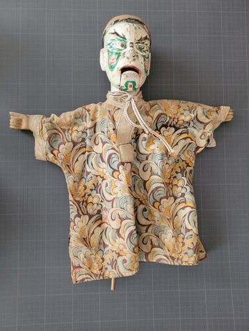 Marionet - Hout, Bamboe, Katoen, Metaal - 1940-1950