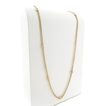 Gouden lange anker schakel ketting, Ophalen of Verzenden, Gebruikt, Goud, Goud