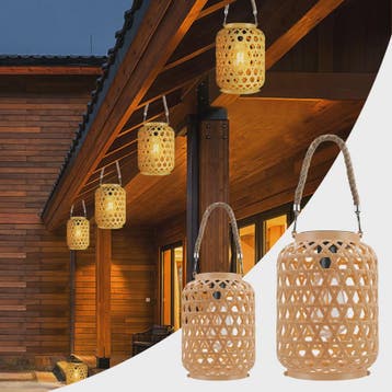 Sfeervolle Rattan Solar Lantaarn voor Buiten - Waterdicht &, Verzenden, Nieuw