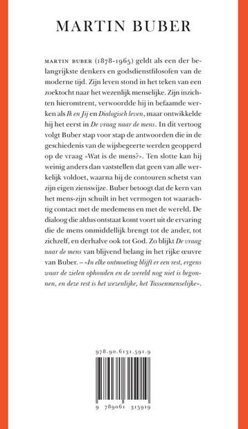 De vraag naar de mens 9789061315919 Martin Buber, Verzenden, Zo goed als nieuw, Martin Buber