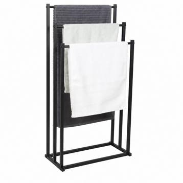 Niceey Handdoekenrek Badkamer - Vrijstaand - 3 Armen - Zwart, Verzenden, Nieuw