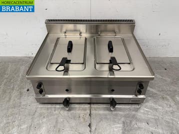 RVS Combisteel Dubbele Friteuse 2 x 8 liter Aardgas Horeca, Ophalen of Verzenden, Gebruikt
