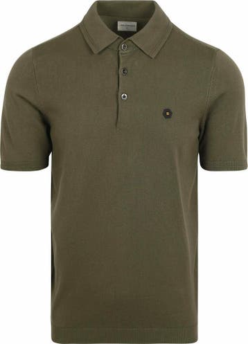 No Excess Knitted Poloshirt Olijfgroen maat XXL Heren, Verzenden, Nieuw, Overige maten, No Excess