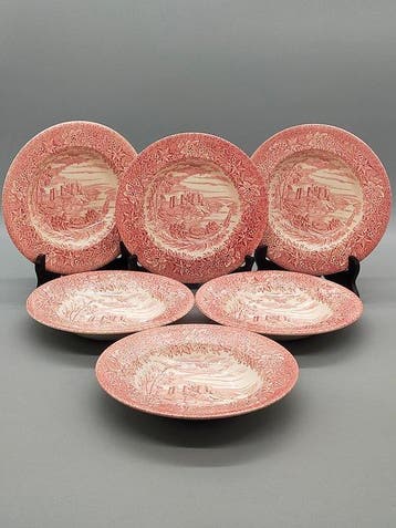 EIT England - Eetservies voor 6 - 6 Supenteller – Pink